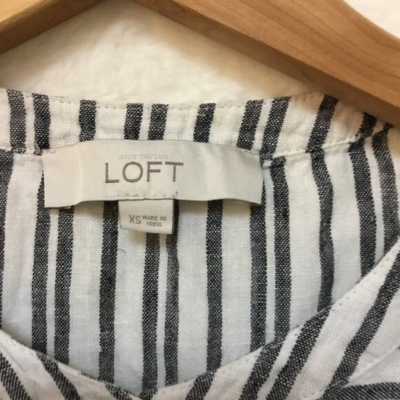 Loft Blue Striped Sleeveless Top - Picture 3 of 9